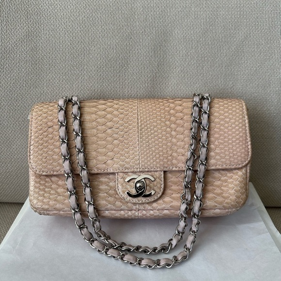 CHANEL Handbags - PRICE FIRM - 🌸CHANEL Classic Medium Python Flap Bag